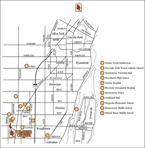 Timber Creek map